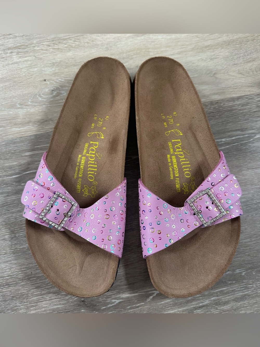 Birkenstock Papillio Pink Single Strap Sandals Slides Size L11 M9